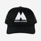 Midland Logo Mesh Back Snapback Hat - Black/Black