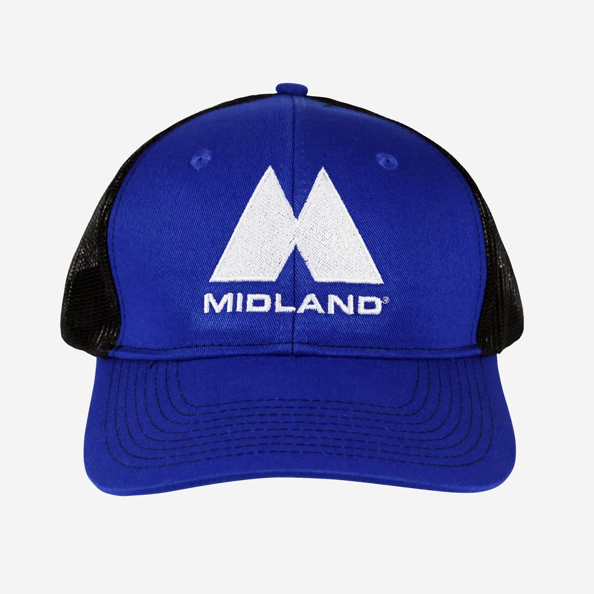 Midland Logo Mesh Back Snapback Hat - Blue/Black