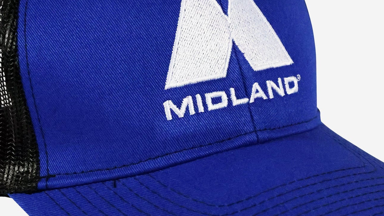 Midland Logo Mesh Back Snapback Hat - Blue/Black