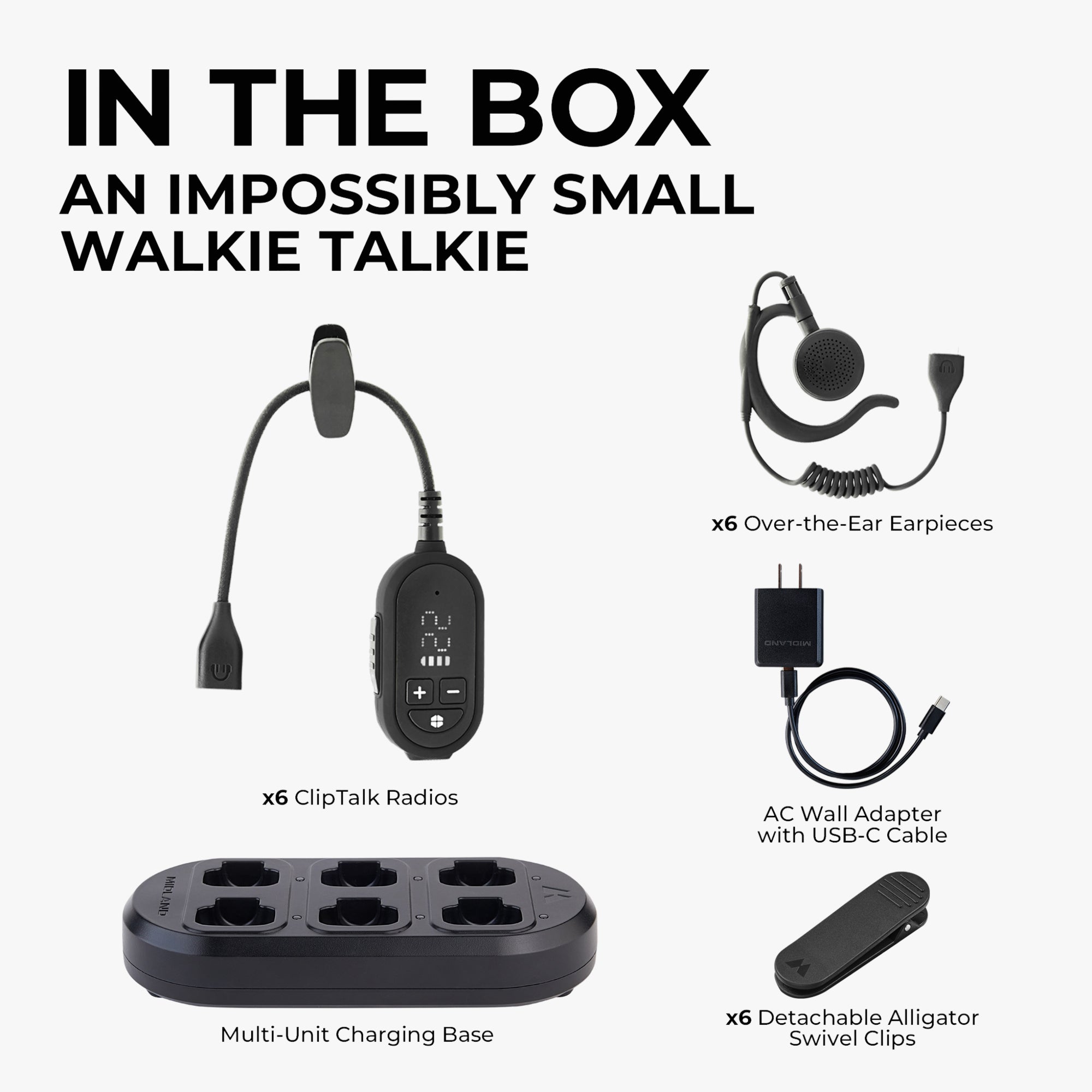 ClipTalk Portable FRS Radio