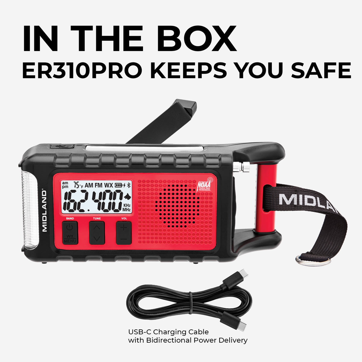 ER310PRO Emergency NOAA Weather Radio | Midland Radio – MIDLAND