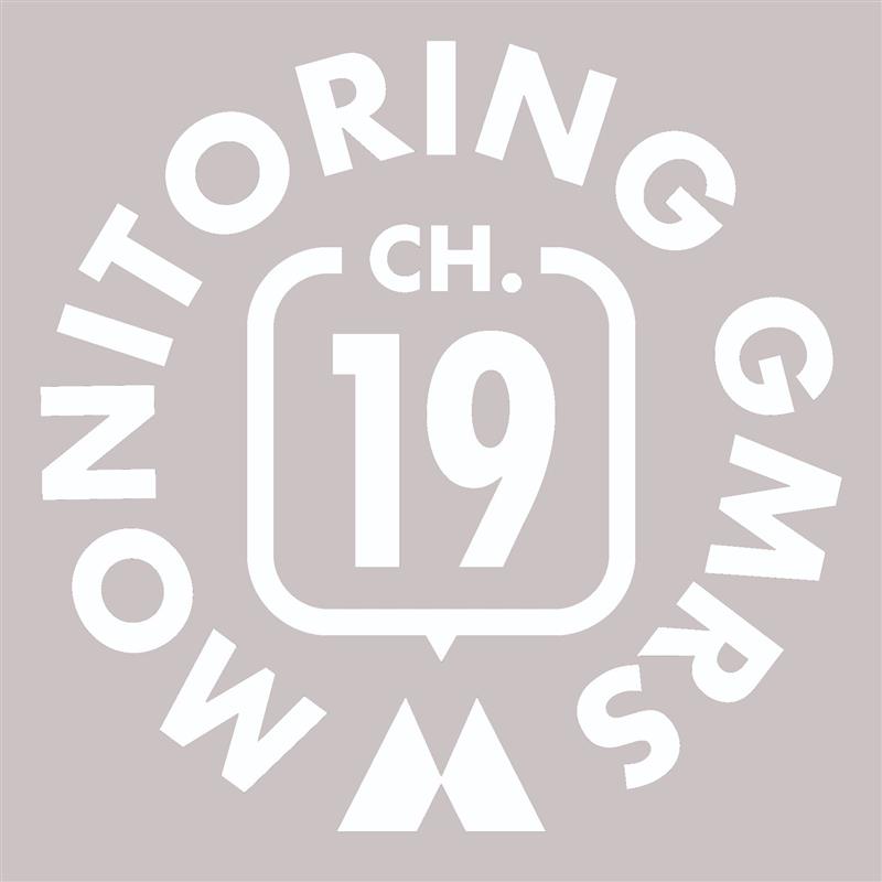 Monitoring GMRS Channel 19 Decal