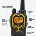 GXT1030 GMRS Walkie Talkie Yellow - GXT1030VP4