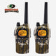 Two Midland walkie-talkies with Mossy Oak Bottomland design on a white background