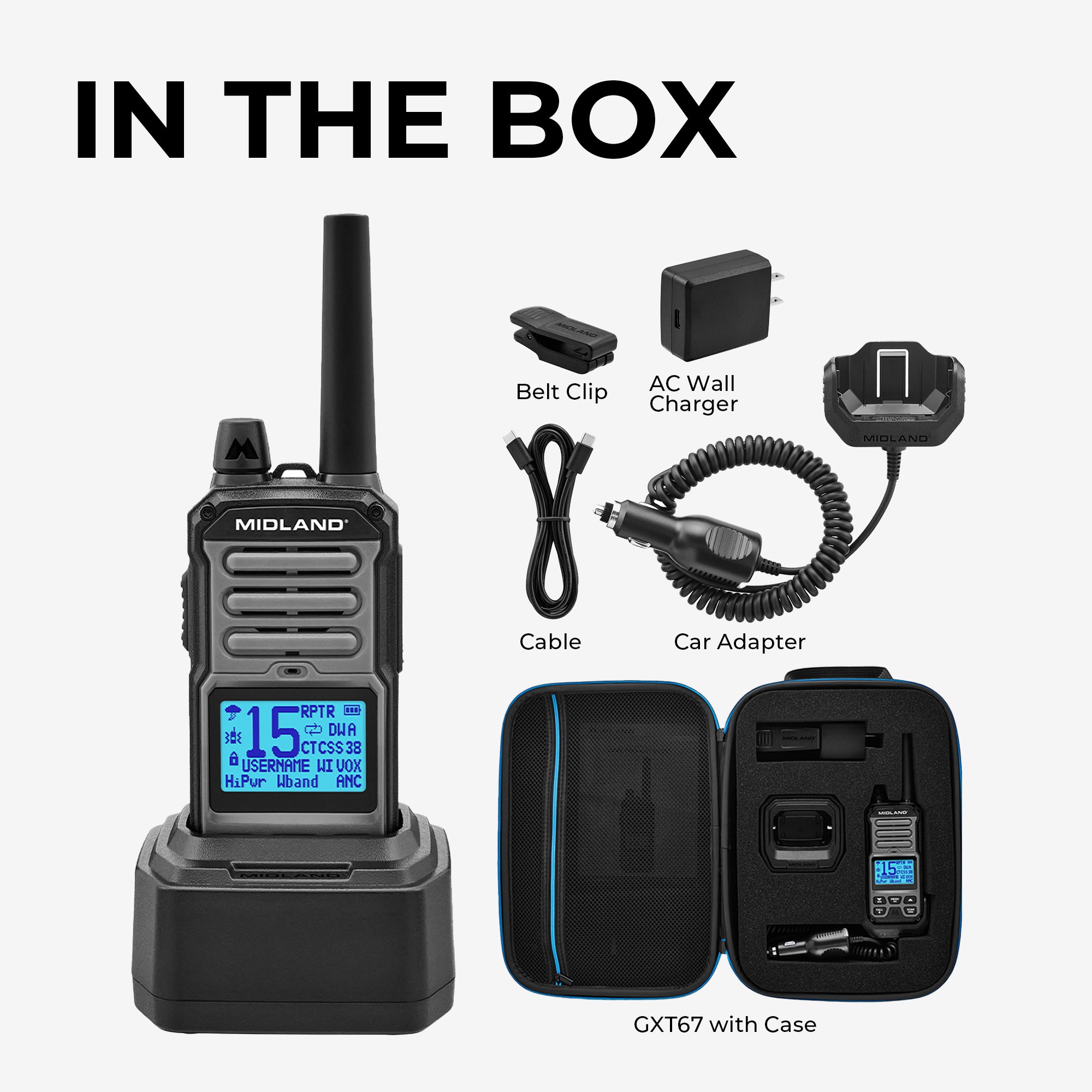 GXT67 GMRS 5-Watt Walkie Talkie - GXT67PRO