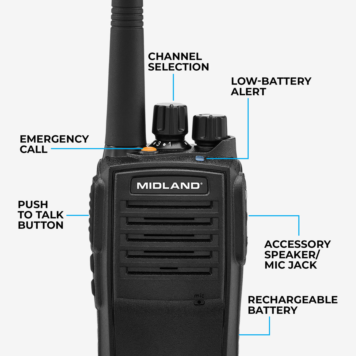 MB400 BizTalk® Business Band Two-Way Radio 6-Pack Bundle - MB400X6MC