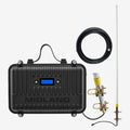 Black Midland radio booster kit with antenna and cable on a white background