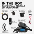 Collection of communication equipment with text highlighting features and components.