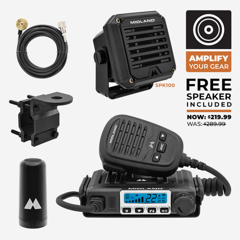 Free Speaker Bundle 15-Watt Two-Way Radio with Bracket Mount Antenna - MXT115AGVP3SP