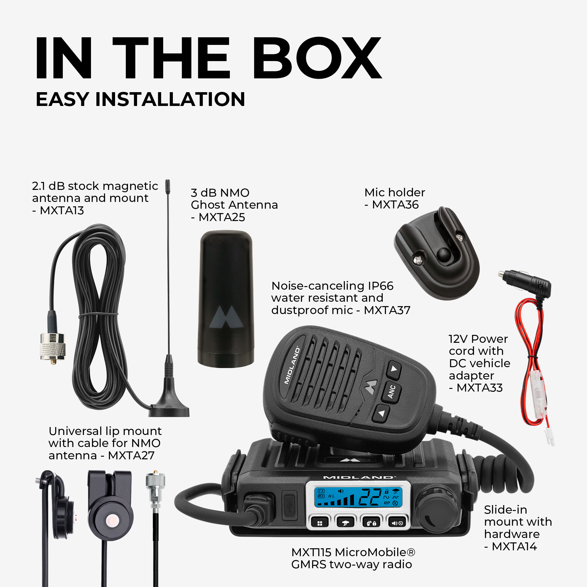 MXT115VP3 Radio Bundle with Antenna | Midland Radio – MIDLAND MXT115VP3 Radio Bundle with Antenna | Midland Radio – MIDLAND