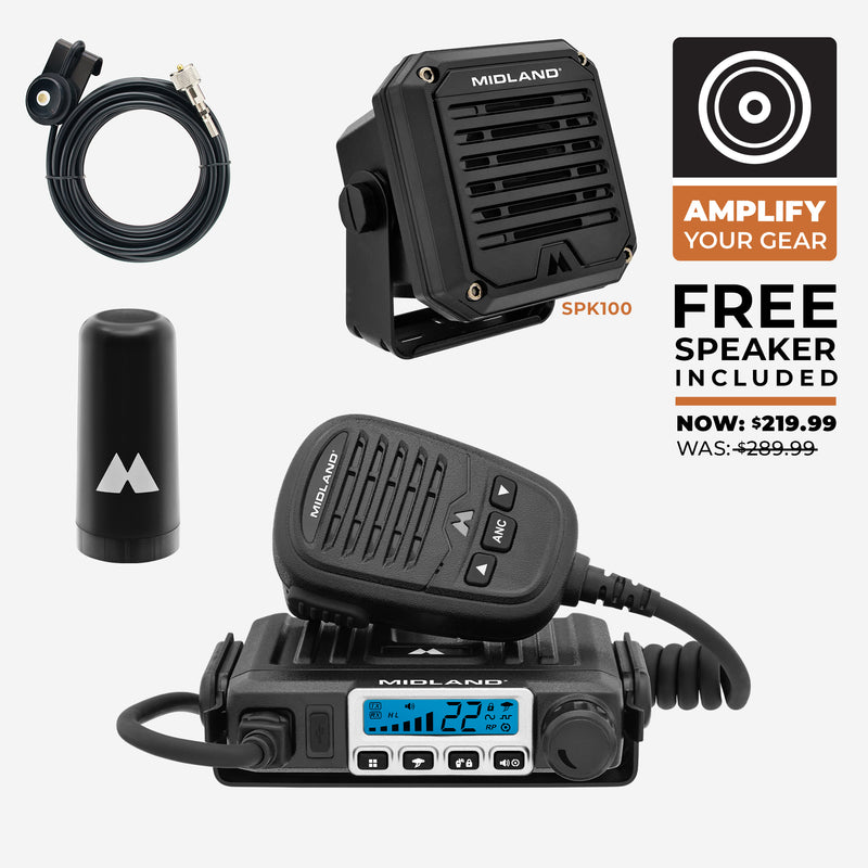 Free Speaker Bundle 15-Watt Two-Way Radio with Lip Mount Antenna - MXT115VP3SP