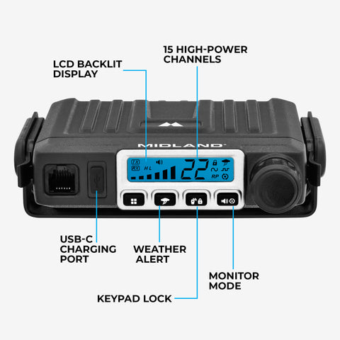 MicroMobileÂ® GMRS 15-Watt Radio and Speaker Bundle - MXT115SPVP