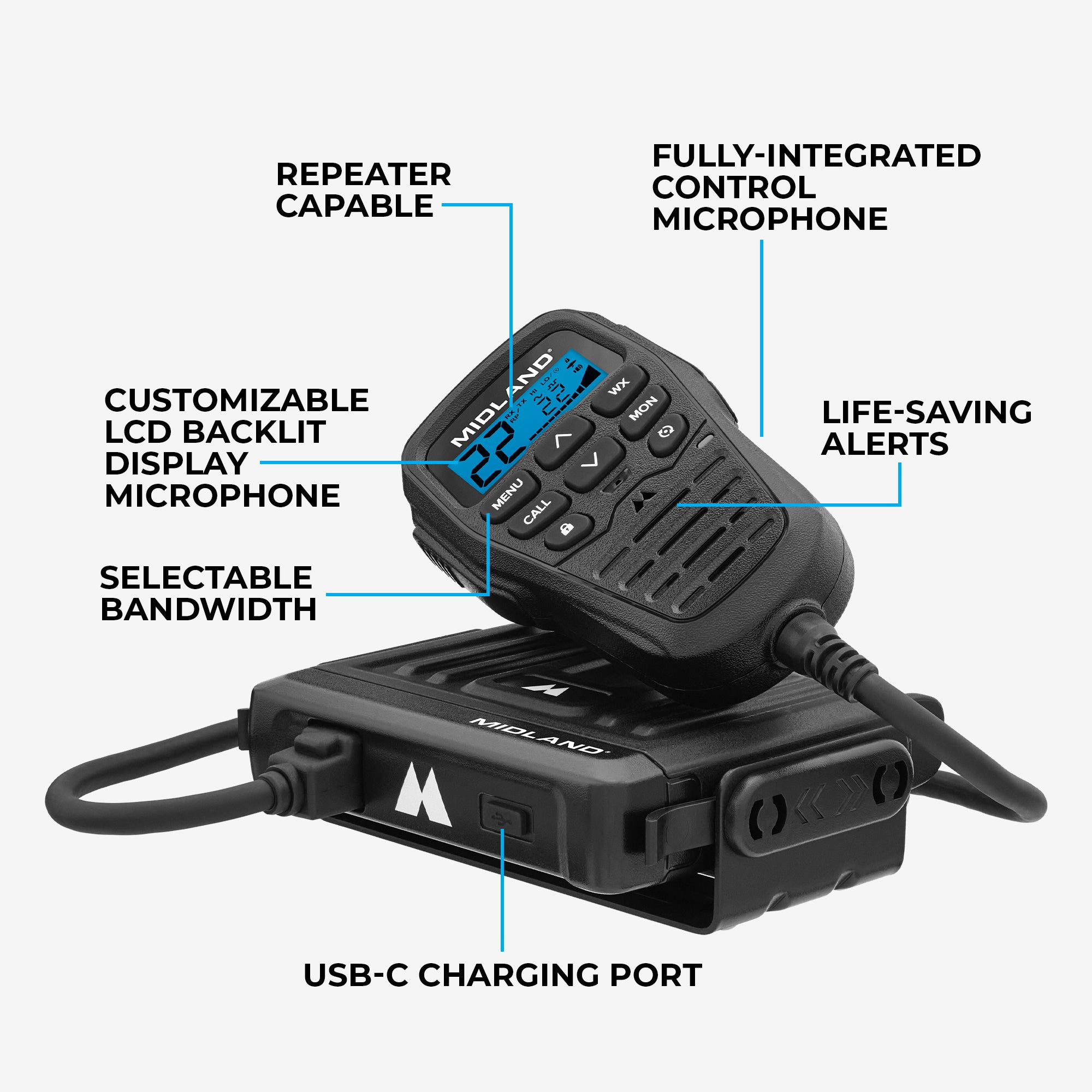 MicroMobile® GMRS 15-Watt Extended Range Bundle - MXT275-WHIP
