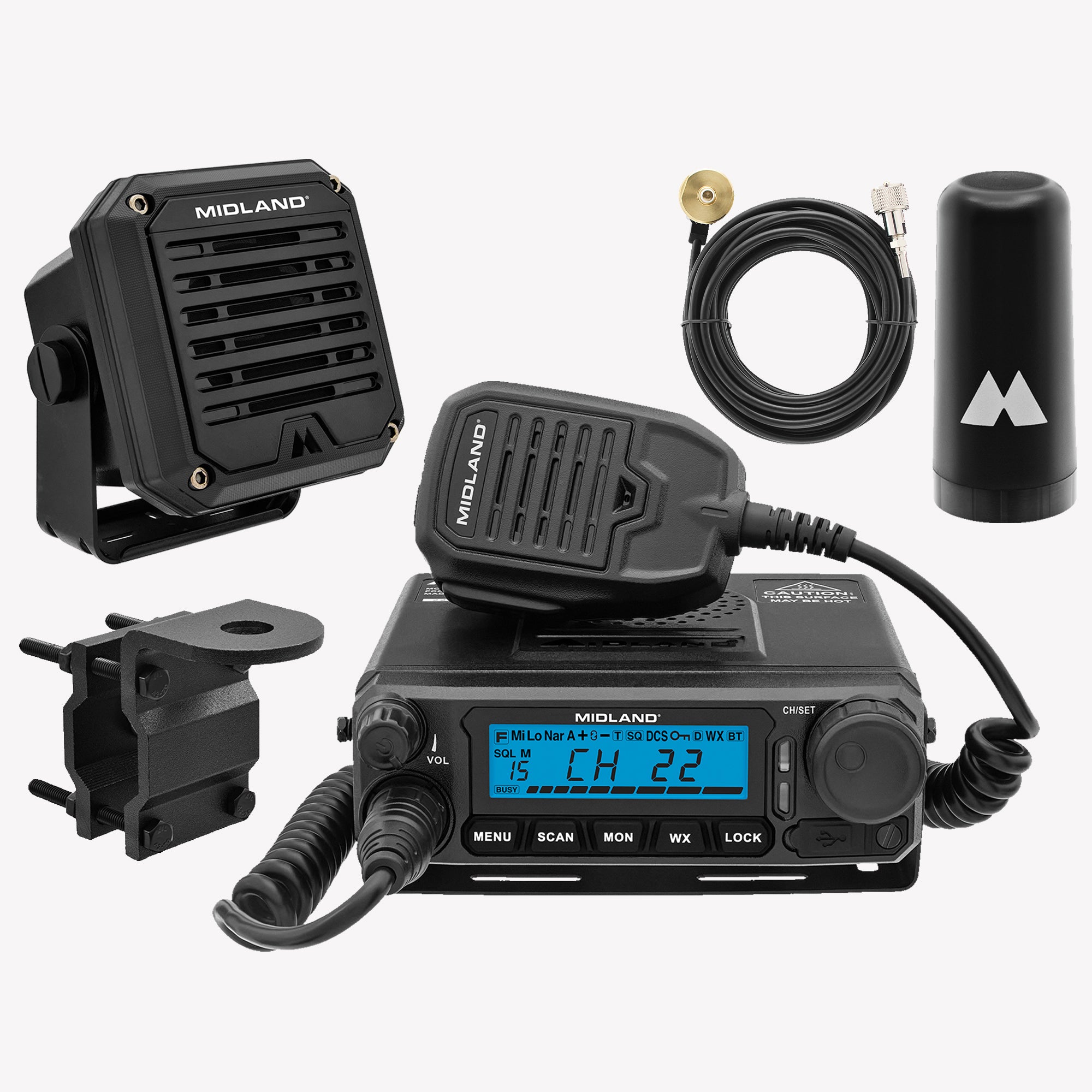 MXT500AGVP3SP 50W MicroMobile GMRS Two-Way Radio | Antenna & Speaker Bundle
