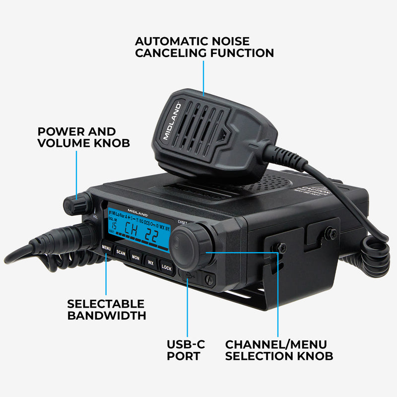 MXT500 MicroMobile® GMRS 50-Watt Two-Way Radio - MXT500