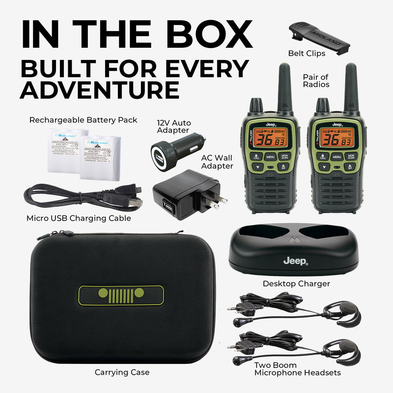 T77 X-Talker® Jeep® Two-Way Radio Bundle with Case - T77VP5J