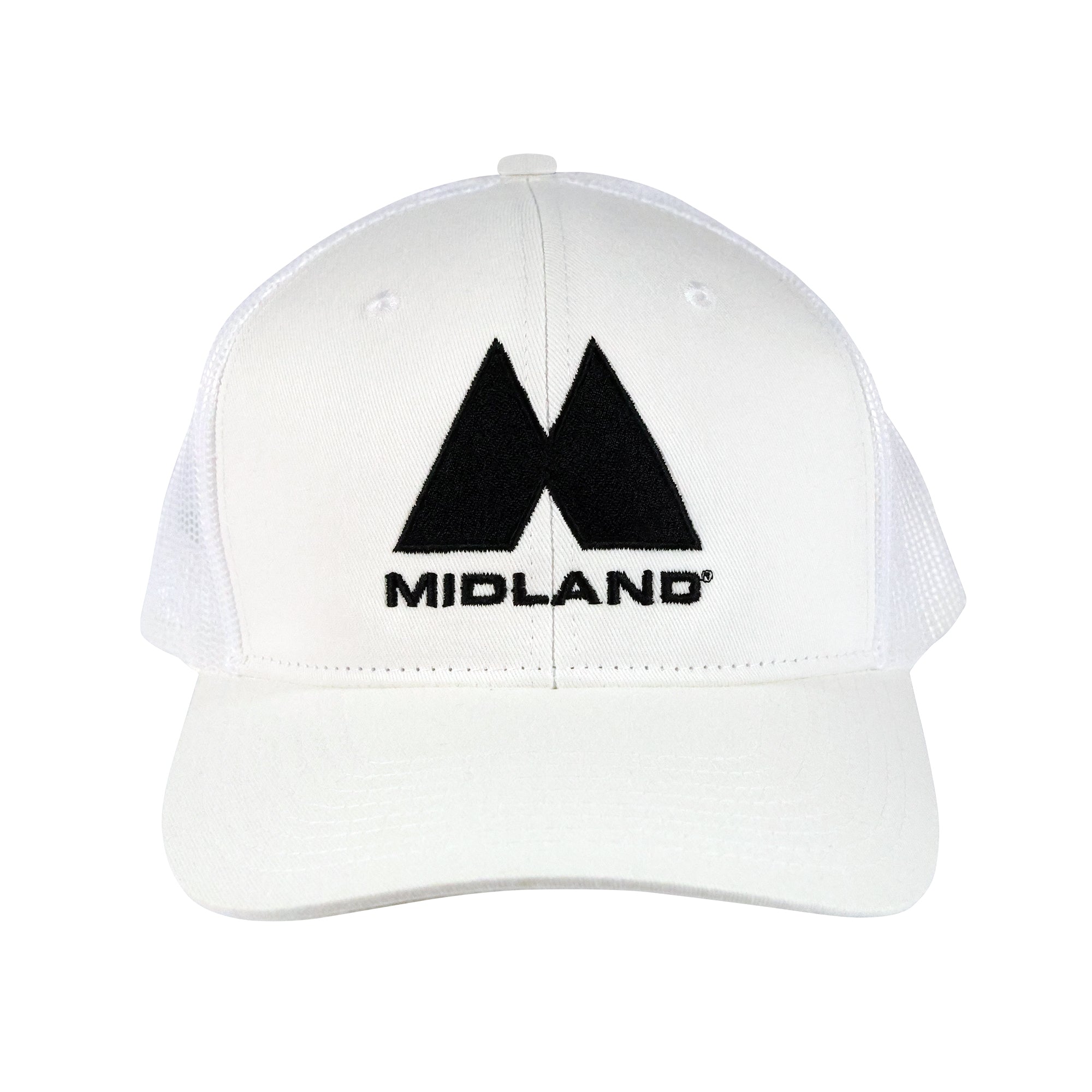 Midland Logo Mesh Back Snapback Hat - White