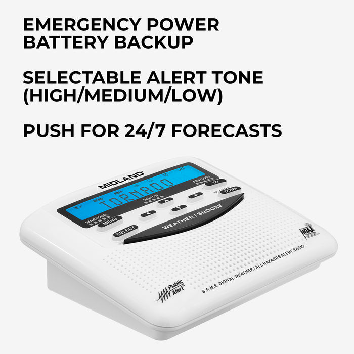 WR120B NOAA Weather and Emergency Alert Radio | Midland Radio – MIDLAND
