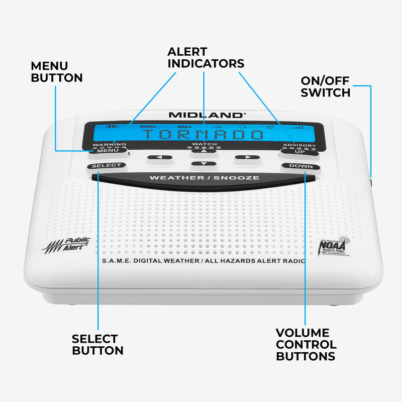 WR120 NOAA Weather and Emergency Alert Radio - WR120