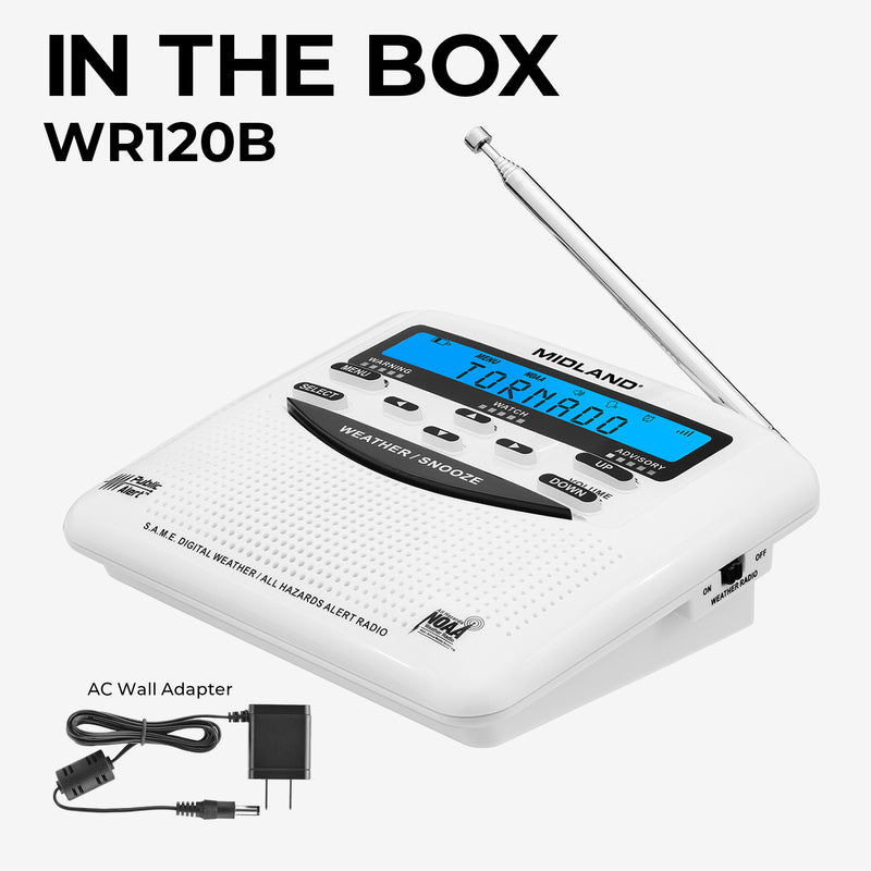 WR120 NOAA Weather and Emergency Alert Radio - WR120