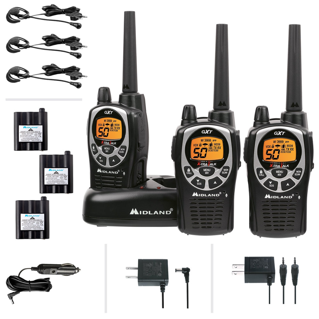 Midland GXT1000X3VP4 2-Way GMRS Radios Pack