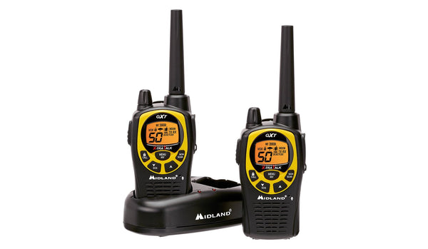 Midland GXT1000VP4 50 Channel GMRS Two-Way Radio Up to 36 Mile Range Walkie Talkie Black Silver (Pack of 6) - 4
