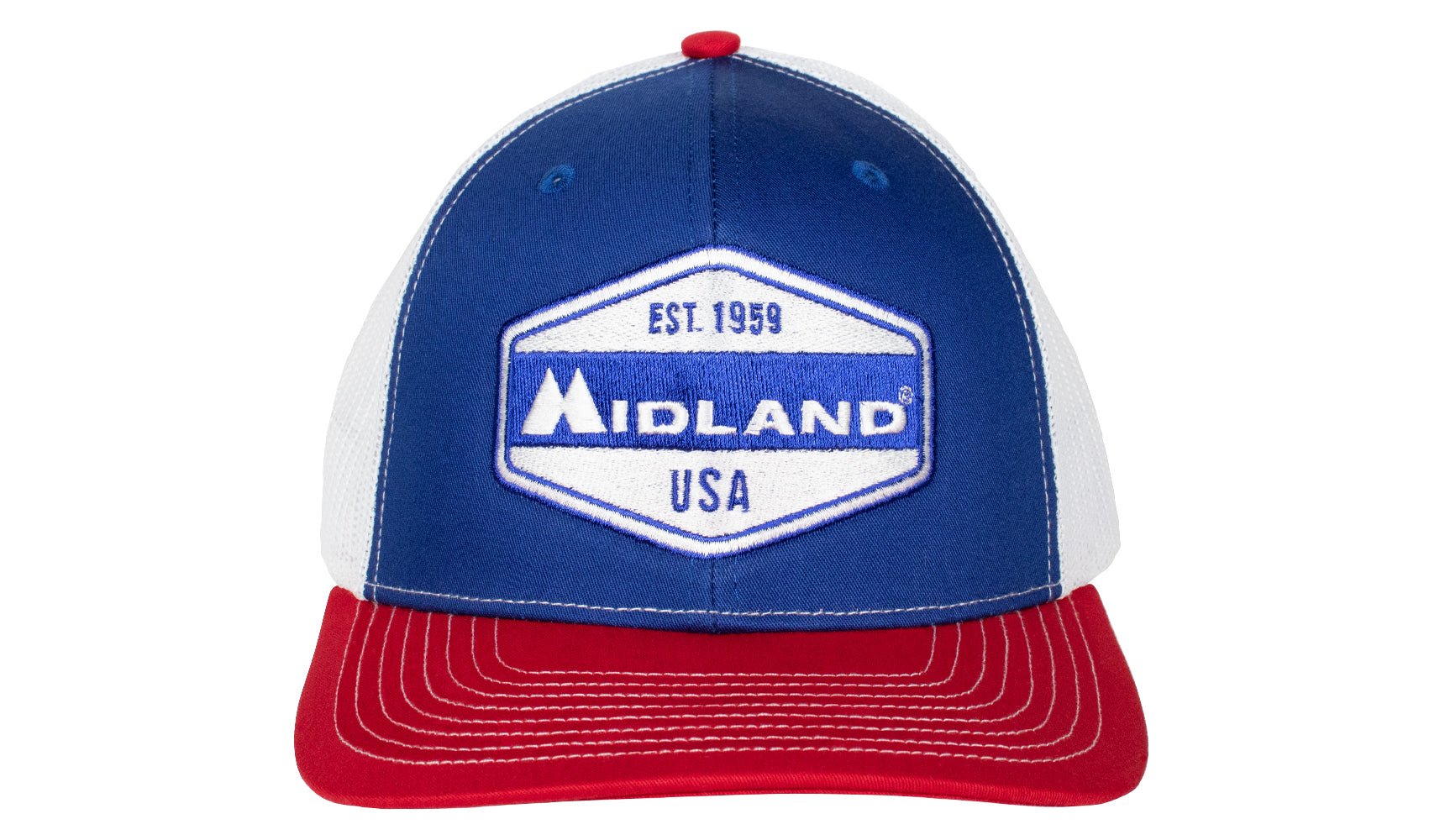 Midland Est. "1959" Crest Hat - Red, White, and Blue